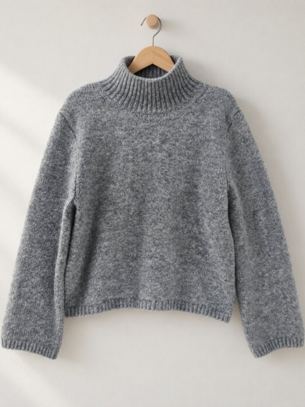 H&M, Turtleneck Sweater, Blue Grey, Size L